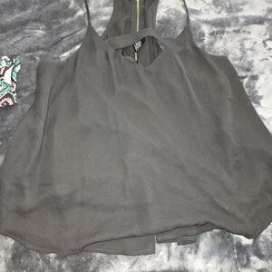 Rue21 Black Sleeveless V-Neck Tank with Racerback